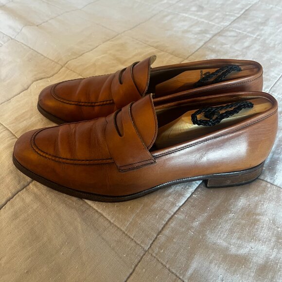 Jack Erwin Brown Leather Penny Loafers Men\'s 9.5 Made In Spain main image 7